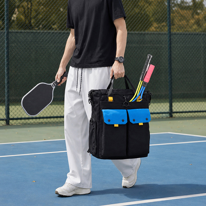 Badminton Shoes Men - กระเป๋าใส่ไม้แบดมินตัน/เทนนิสแบบกันน้ำ พร้อมช่องใส่รองเท้า กระเป๋าเป้สะพายหลังสำหรับไม้พายพิคเคิลบอล สำหรับผู้ชายและผู้หญิง