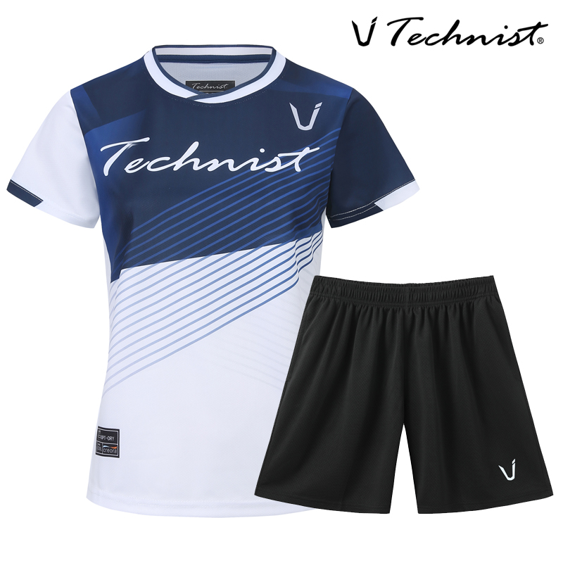 เสื้อยืดคอวีแขนสั้นสำหรับออกกำ - Badminton Jersey บทวิจารณ์และราคา